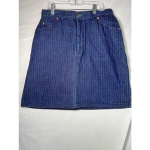 Vintage 1984 Levi's white tag RARE Blue and Red striped Skirt‎ Size 13